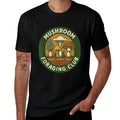 Mushroom Foraging Club Retro Badge Illustration  Tagless Design T-Shirt