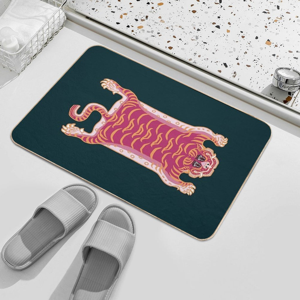 TIBETAN TIGER RUG-5  Pet-Safe Bath Mat
