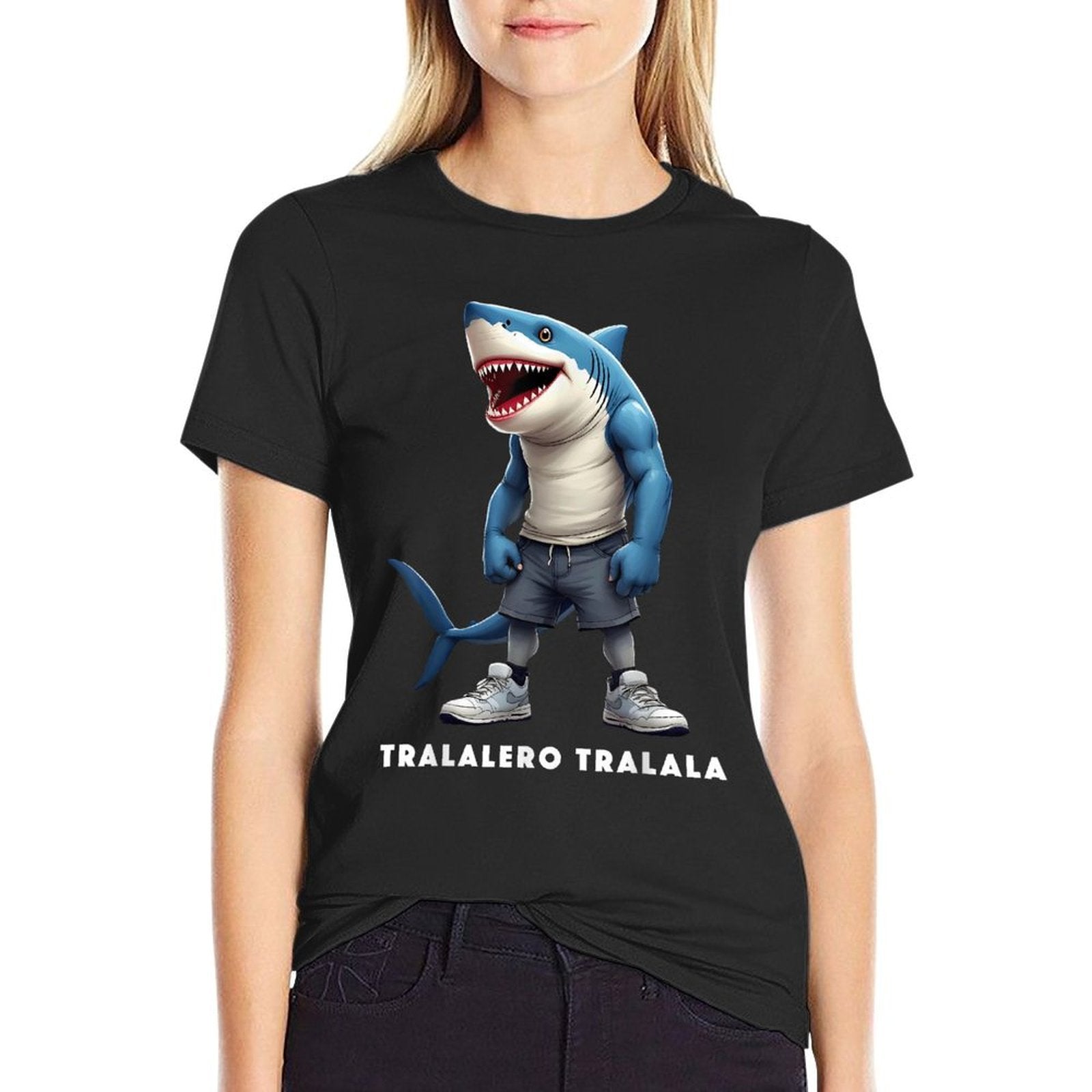 Tralalero Tralala Meme Funny Shark Quote Italian Saying  Eco-friendly Material T-Shirt