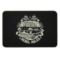 Rockabilly Retro 1950s 60s 70s Vintage Hotrod Classic Rock And Roll  Fade-Resistant Bath Mat