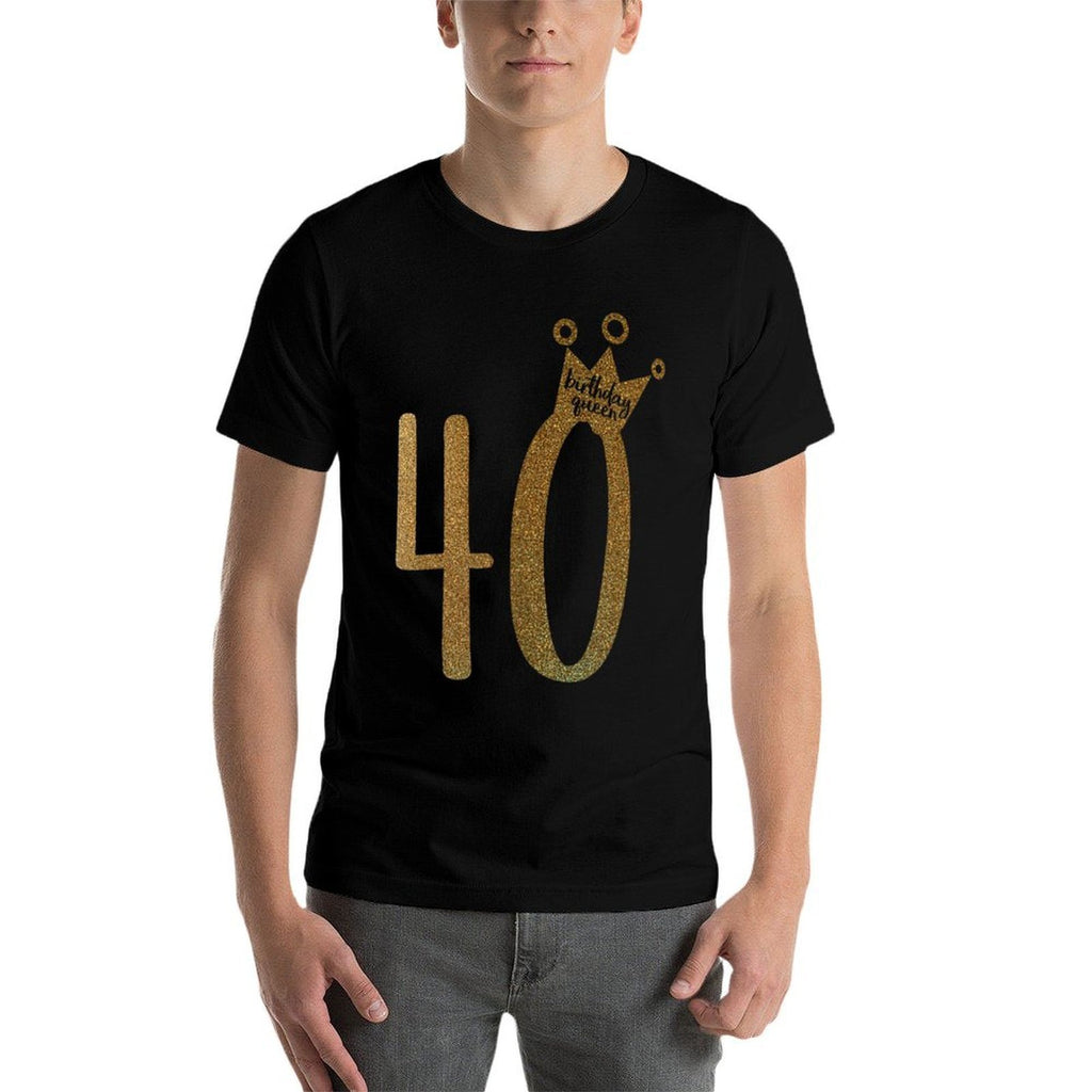 Gold 40th Birthday Birthday Girl  Wrinkle-resistant T-Shirt