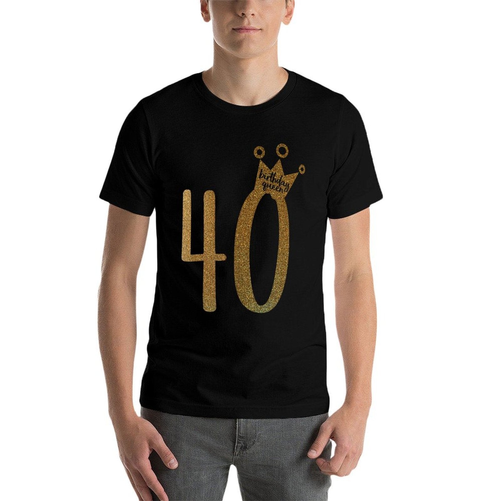 Gold 40th Birthday Birthday Girl  Wrinkle-resistant T-Shirt