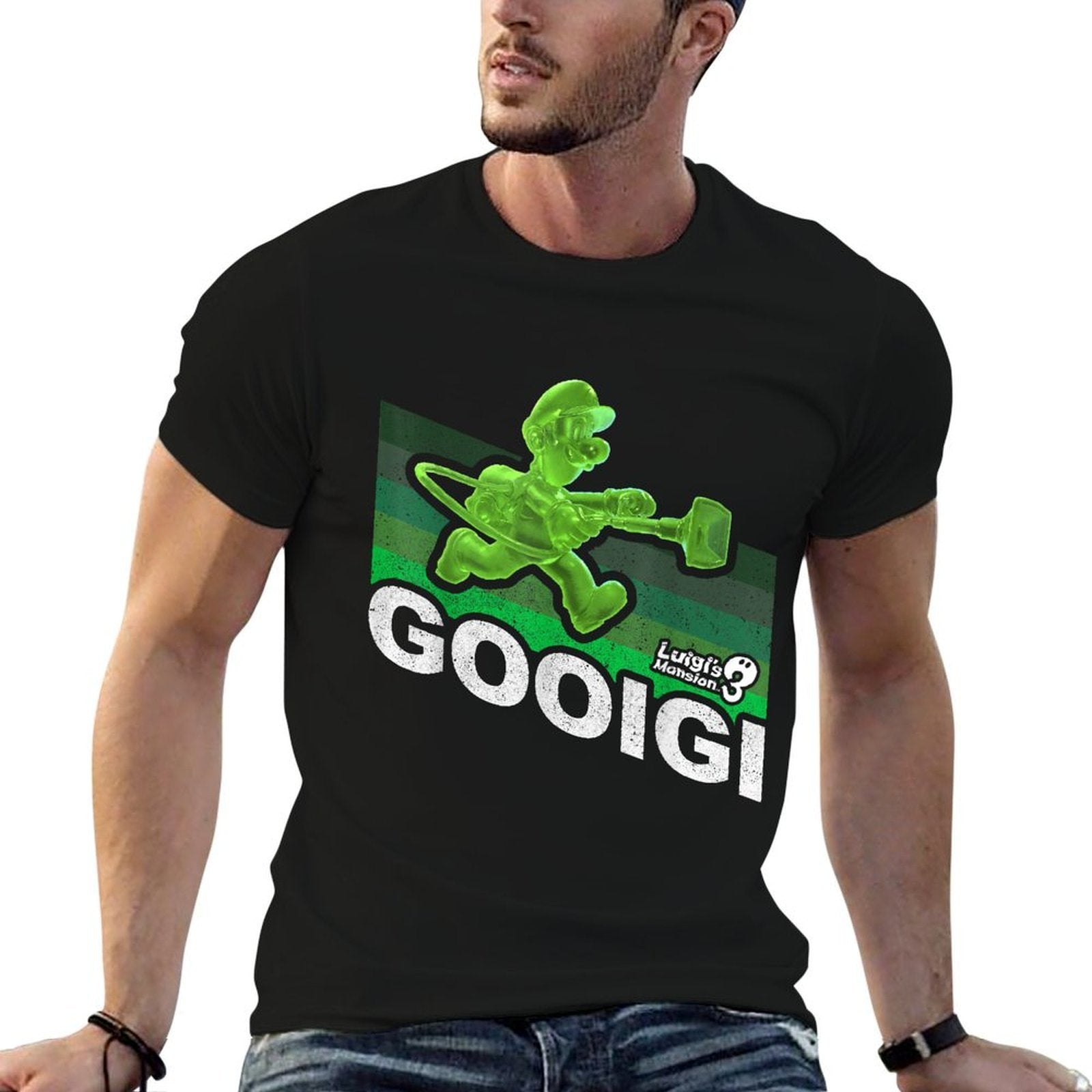 Luigi's Mansion 3 Gooigi Retro Line  Odor-resistant T-Shirt