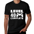 40th Birthday T Level 40 Complete Funny Video Gamer  High-quality Stitching T-Shirt