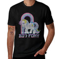 My Little Pony Starshine Retro 80's Pony Rainbow Logo  Summer-ready Fabric T-Shirt