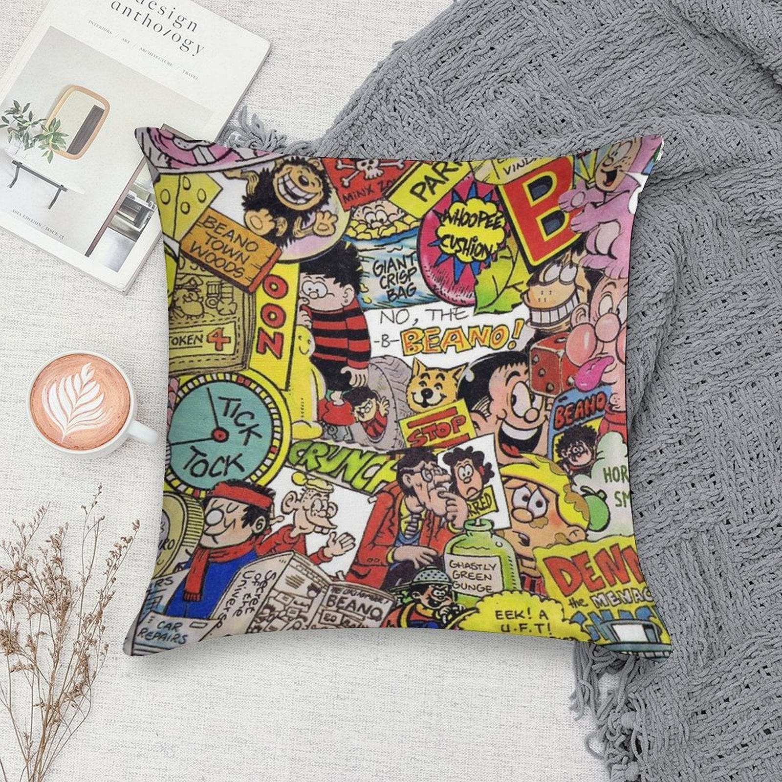 Beano Soft Skin-Friendly Throw Pillow