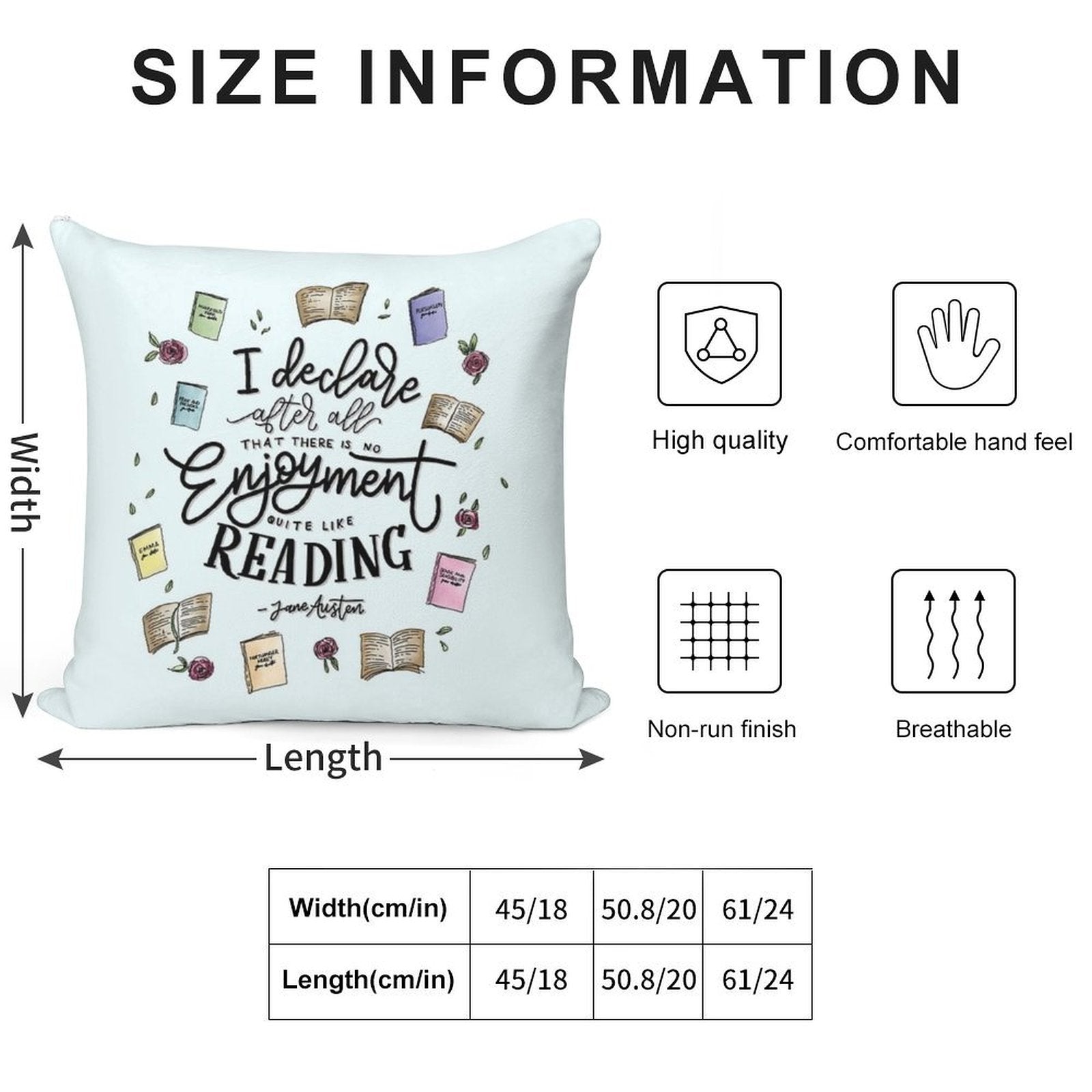 No Enjoyment Like Reading Soft Luxury Feel Throw Pillow