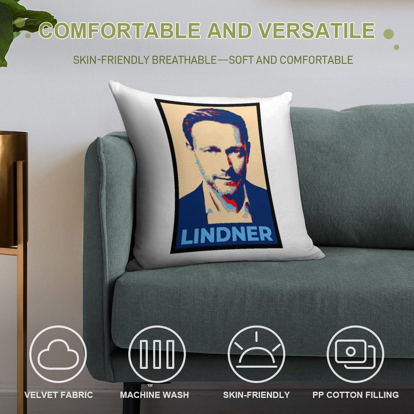 Legend - CHRISTIAN LINDNER - Minister of Finance Soft Easy Maintenance Throw Pillow