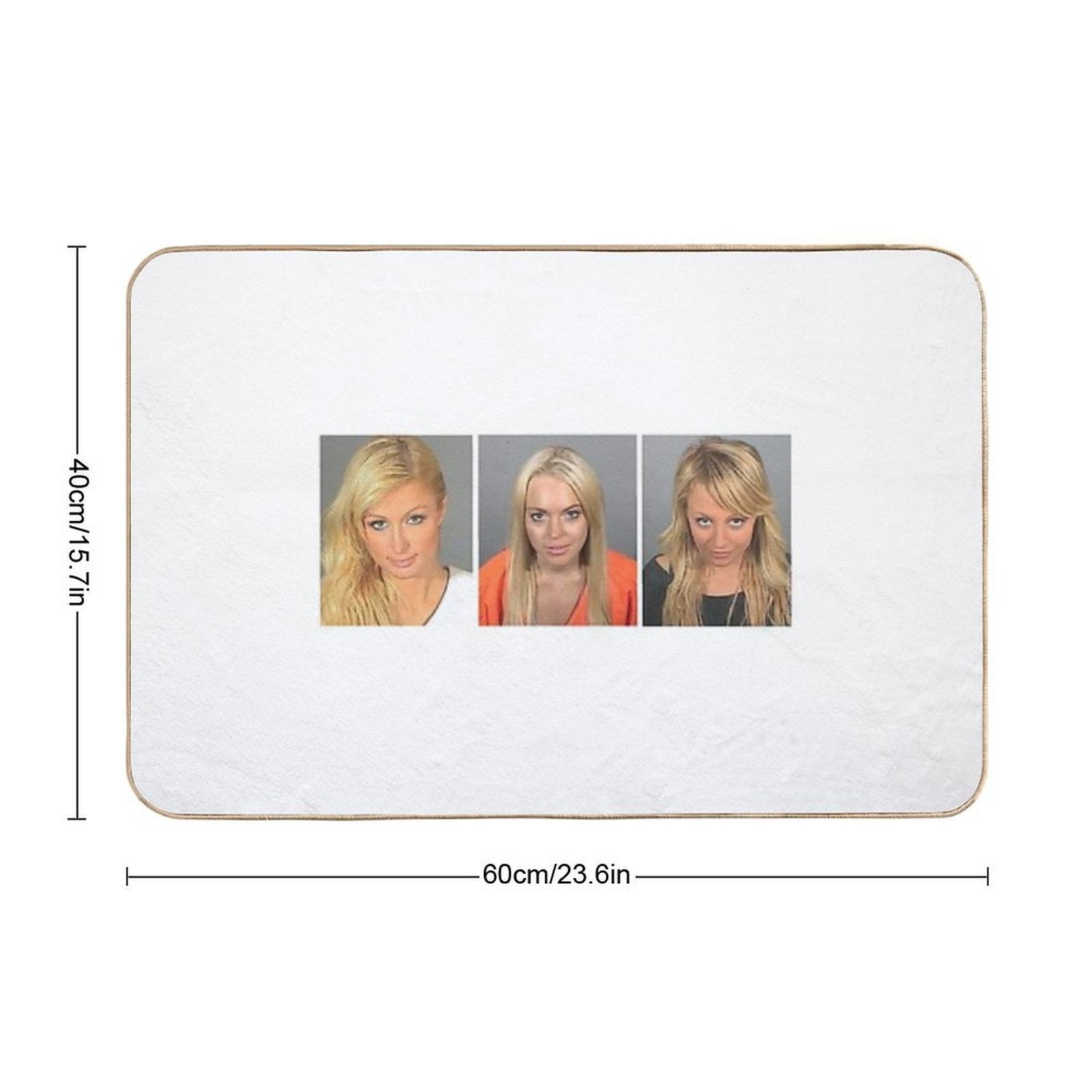 Lindsay, Paris, Nicole Mugshots  Long-Lasting Bath Mat