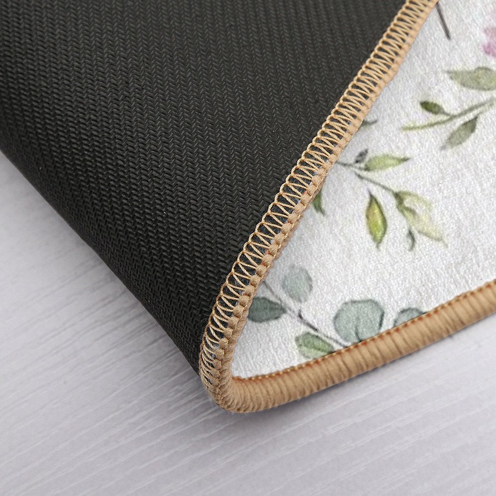 Blue Floral Print  Rapid-Drying Bath Mat