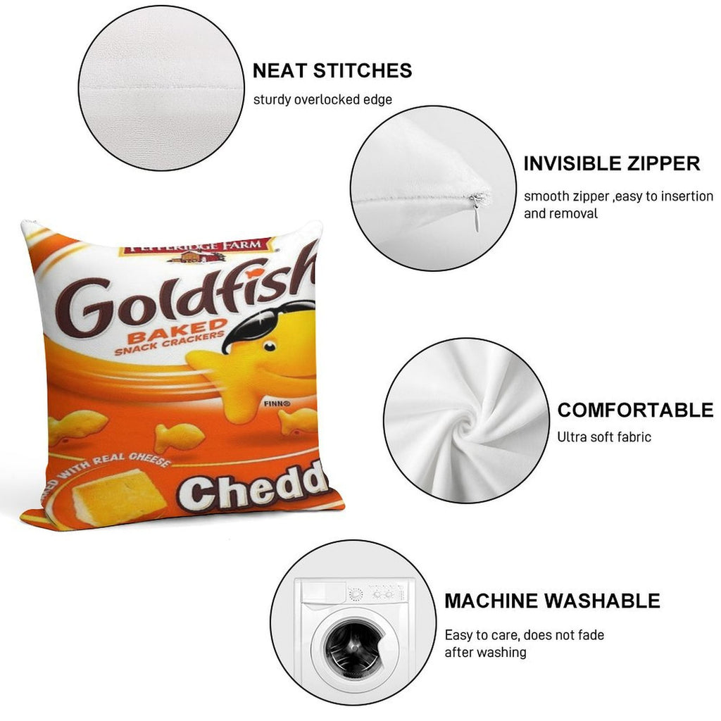 Goldfish Soft Shrink-Resistant Throw Pillow