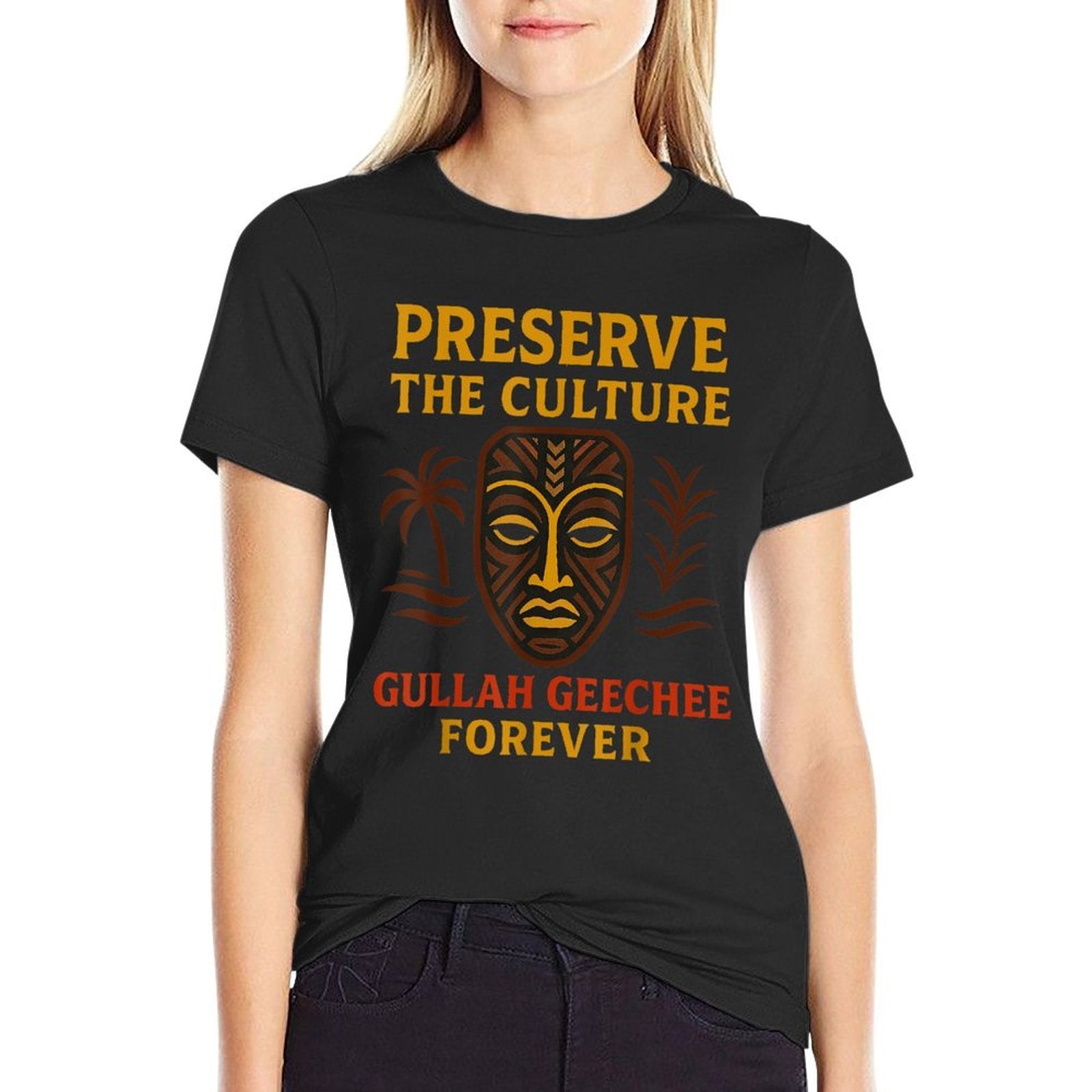 Preserve Gullah Geechee Culture Tribal Heritage  Rolled Sleeves T-Shirt
