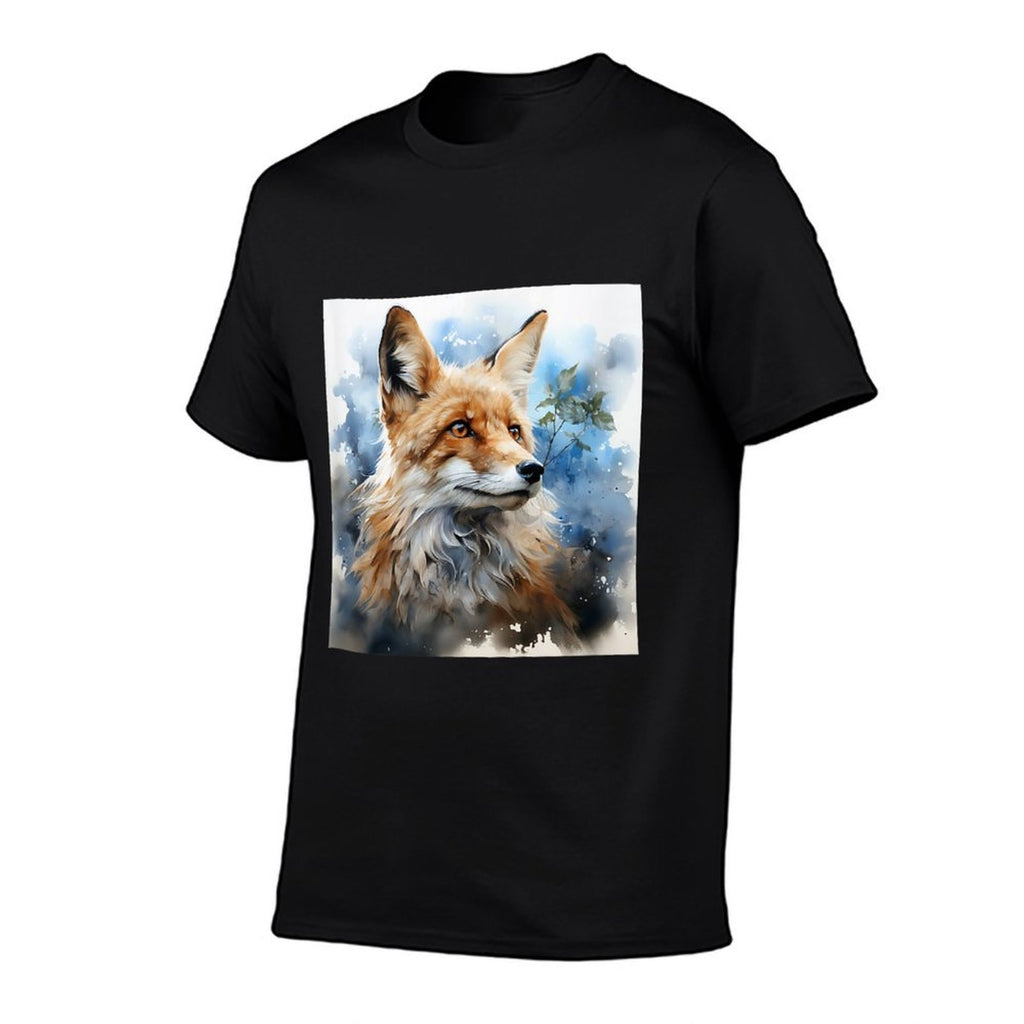 Fox Watercolor Illustration Graphic  Affordable Price T-Shirt