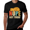 Cat Lovers Gifts Ideas Funny Nope Not Today Cat-Shirt Unisex-Adults Kids Black Small  Versatile T-Shirt