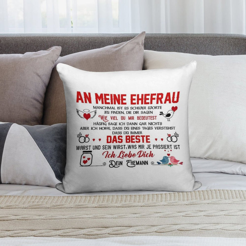Gift for My Wife Perfect Gift Soft Luxury Feel Throw Pillow