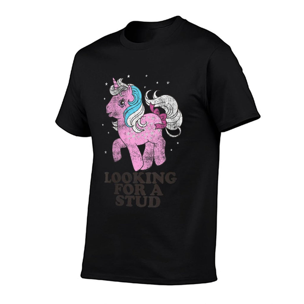 My Little Pony Retro Twilight Looking For A Stud Logo  Wrinkle-resistant T-Shirt