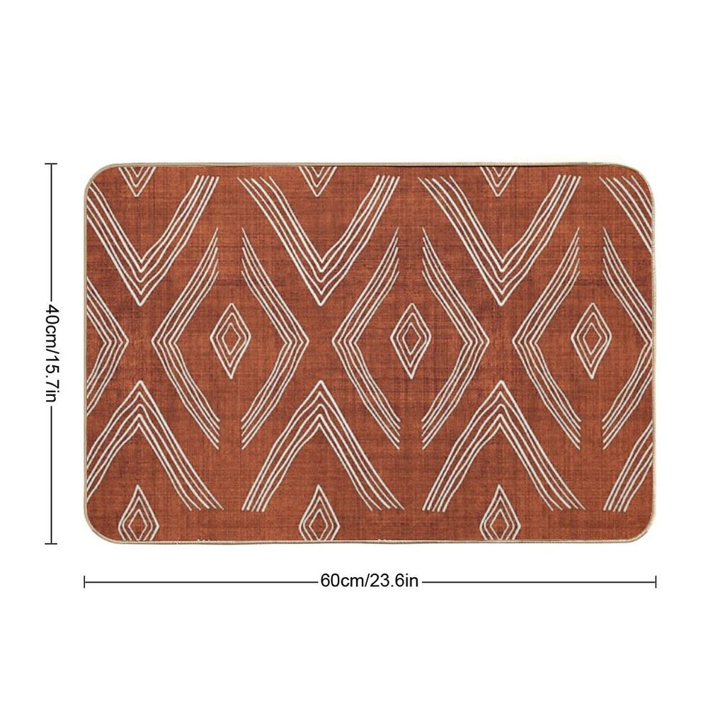 Birch in Rust  Easy To Clean Bath Mat