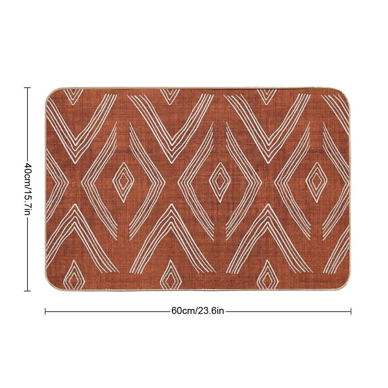 Birch in Rust  Easy To Clean Bath Mat