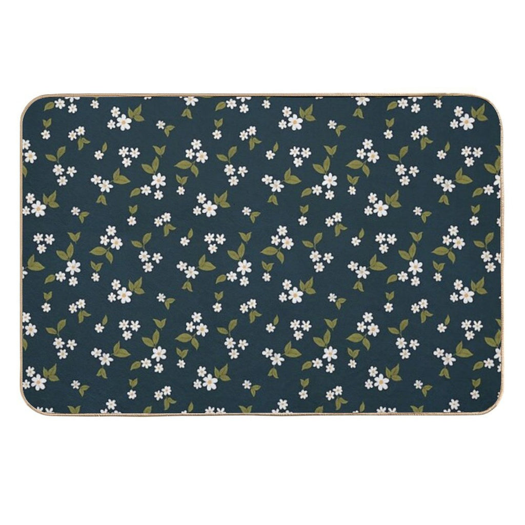 Daisy Bloom Teal  Fade-Resistant Bath Mat