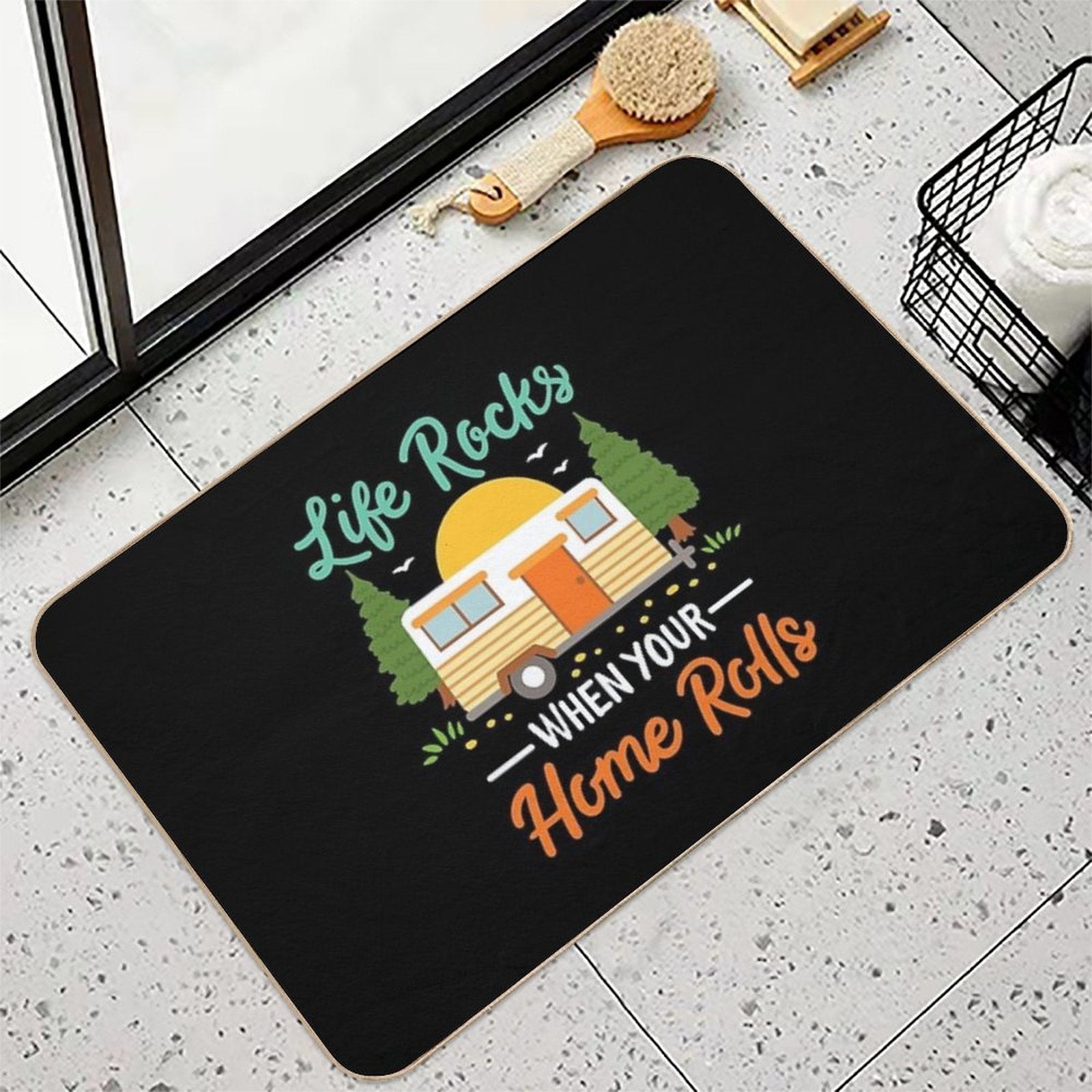RV Camping RV Camper  Fade-Resistant Bath Mat