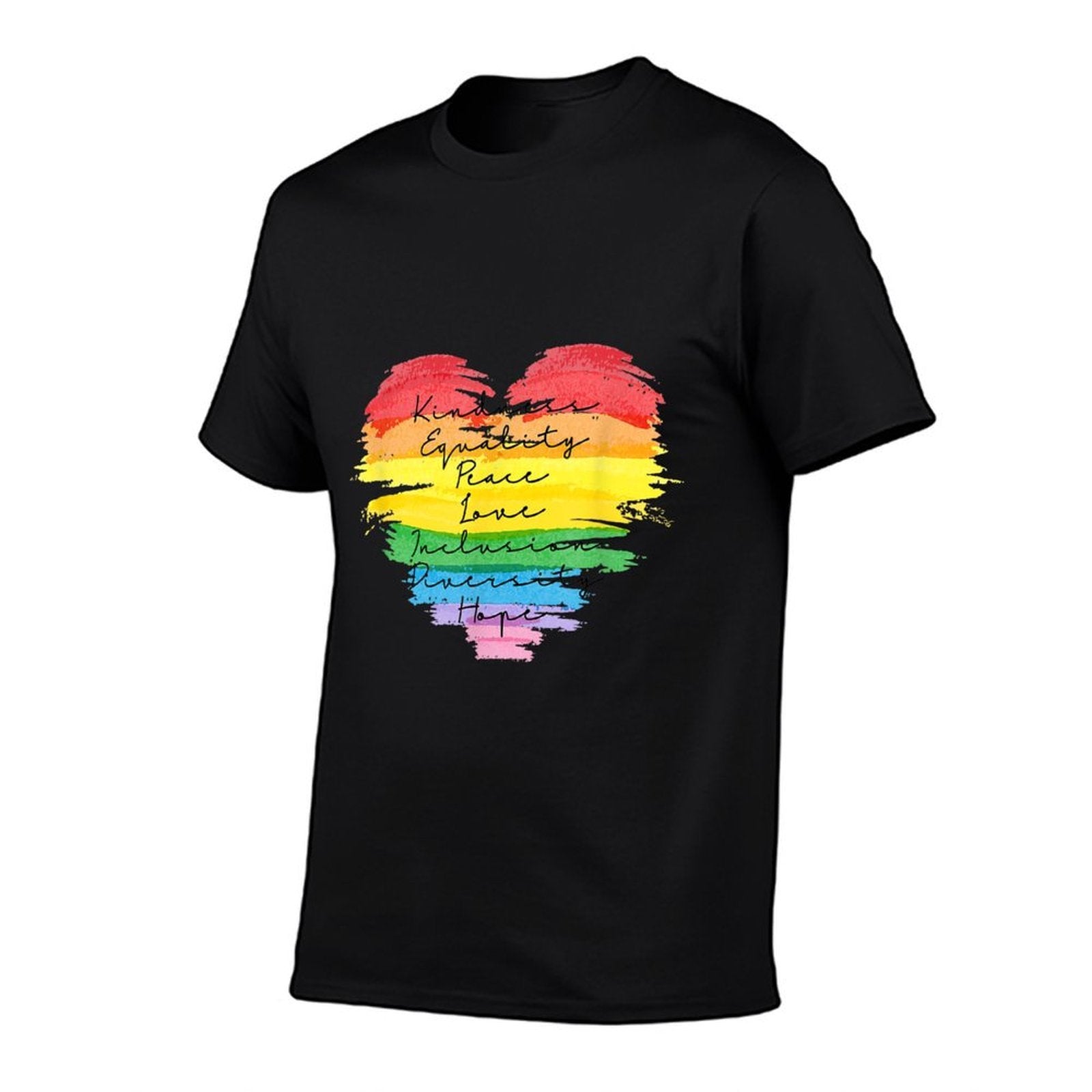 Kindness Equality Diversity Rainbow Heart Pride Gift  Slim-fit Cut T-Shirt