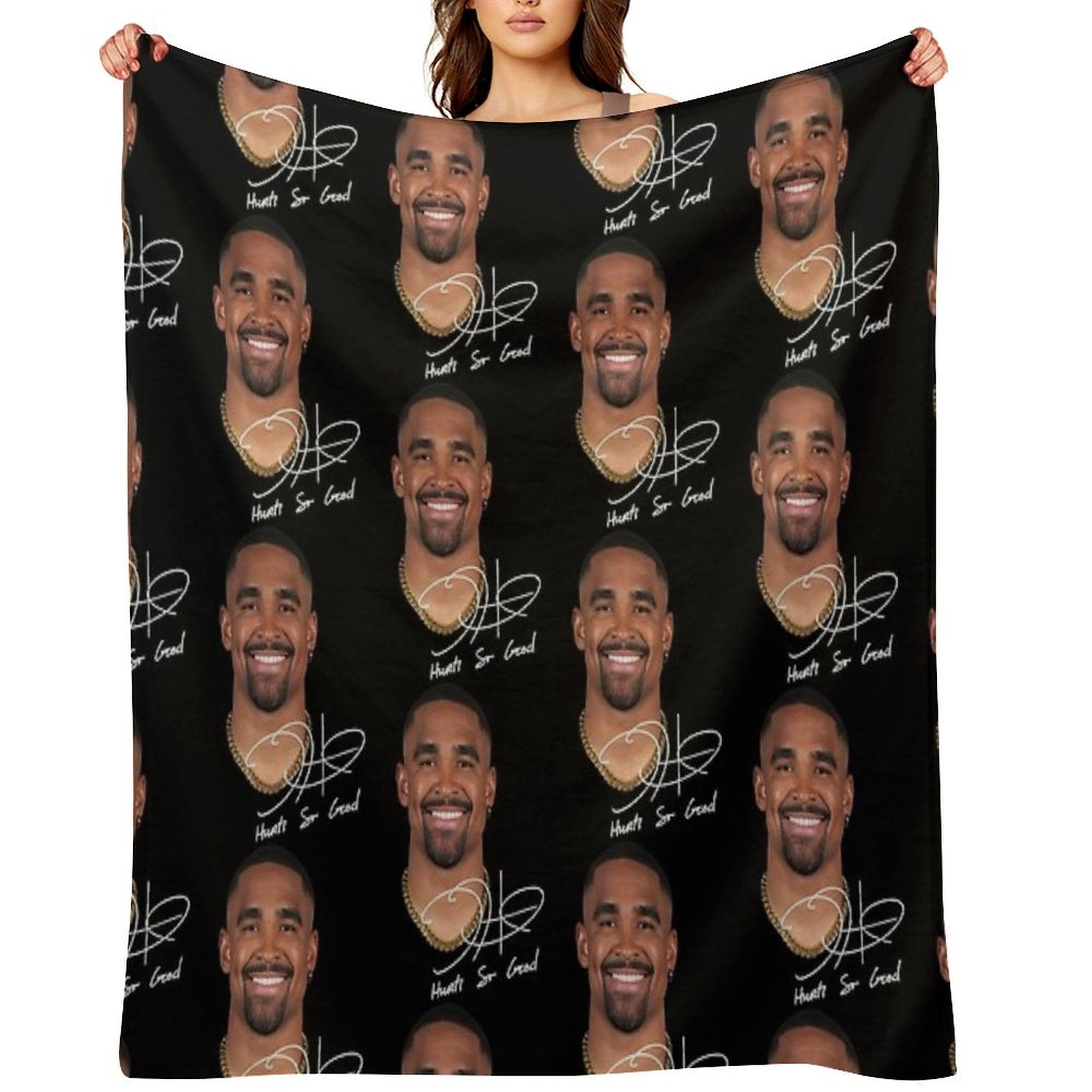 Jalen Hurts So Good Vintage 90s Machine-washable Throw Blanket