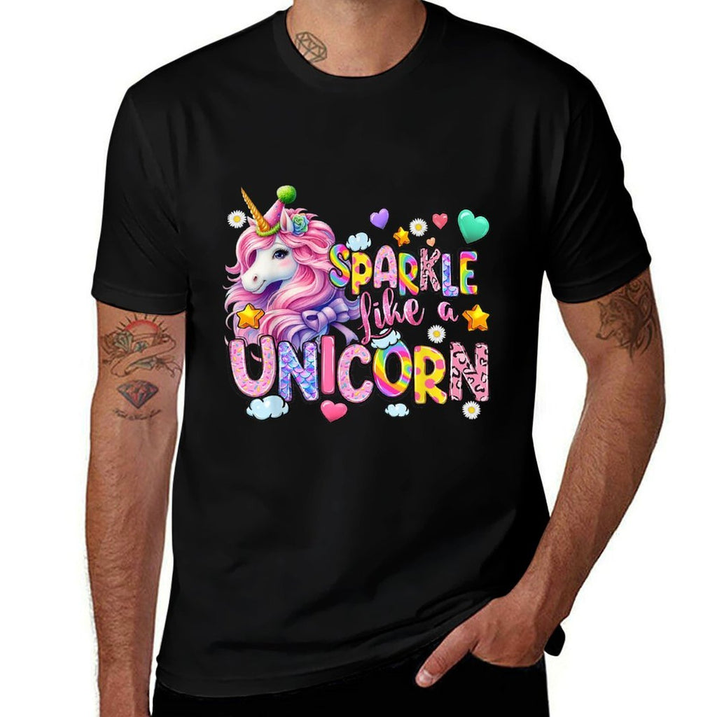 Womens Sparkle Like A Unicorn Cute  Lightweight T-Shirt