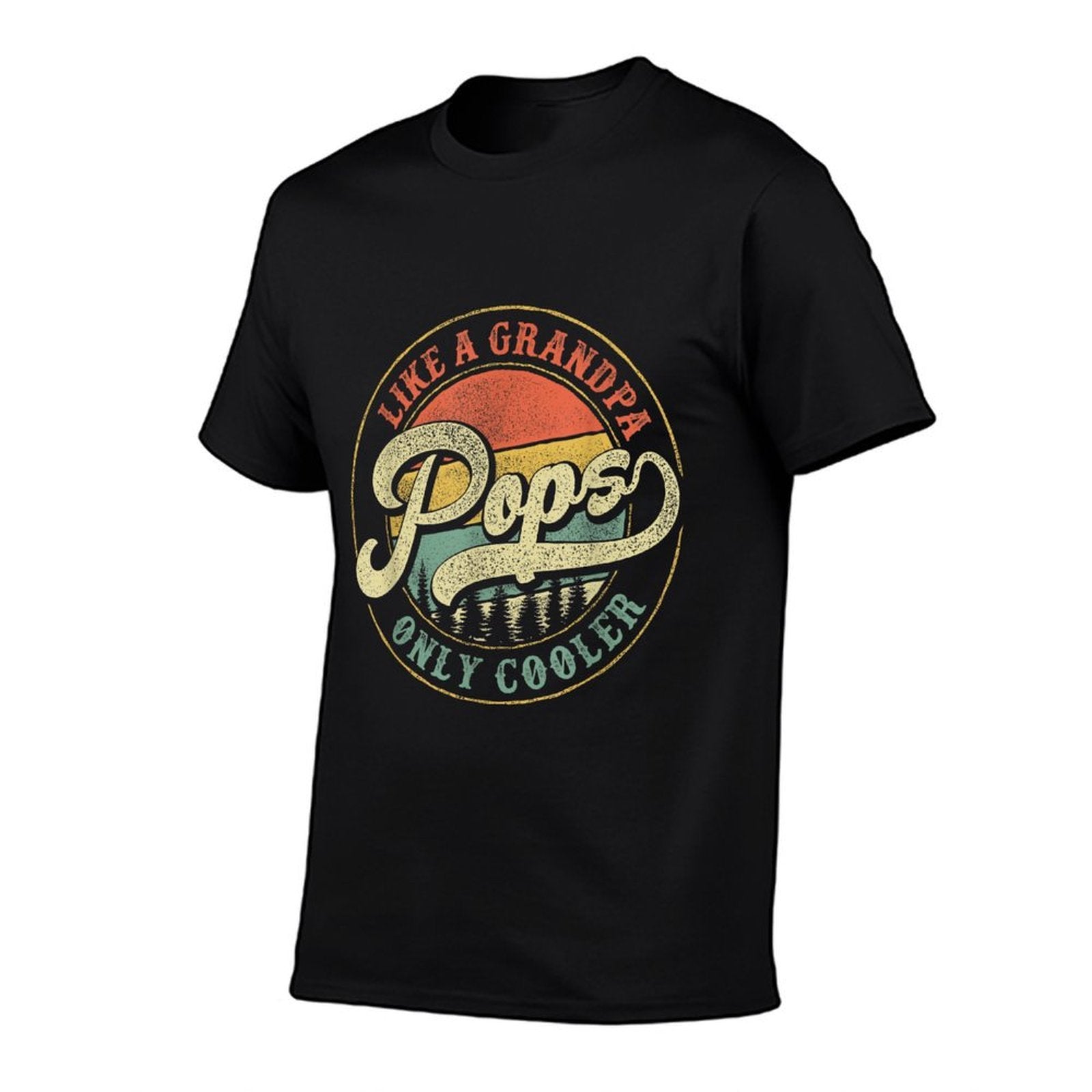 Pops Like A Grandpa Only Cooler Retro Gift Pops Dad Grandpa  Durable T-Shirt