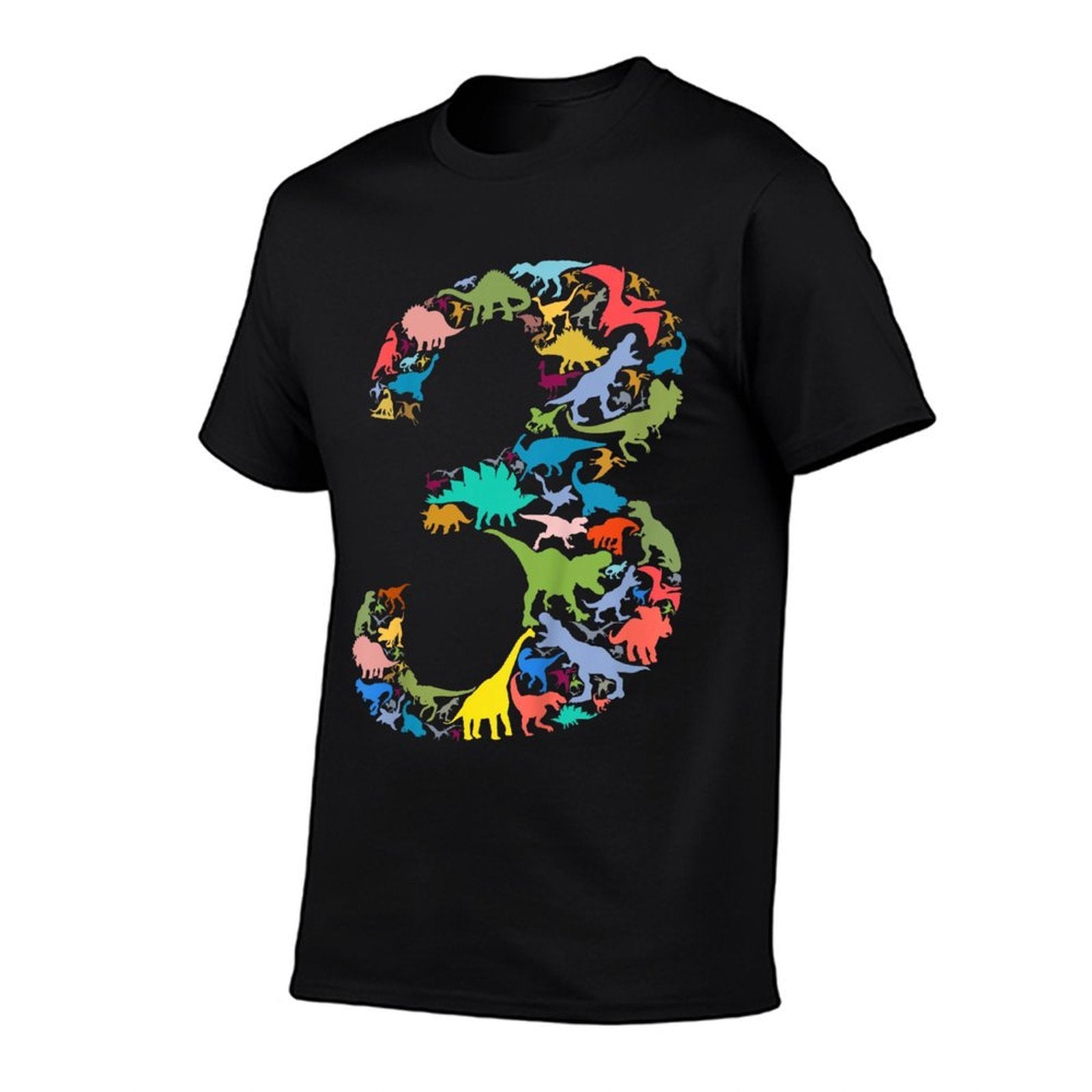 Kids Dinosaur 3rd Birthday Boy 3 Years T-Rex Party Rawr I'm 3  Slim-fit Cut T-Shirt