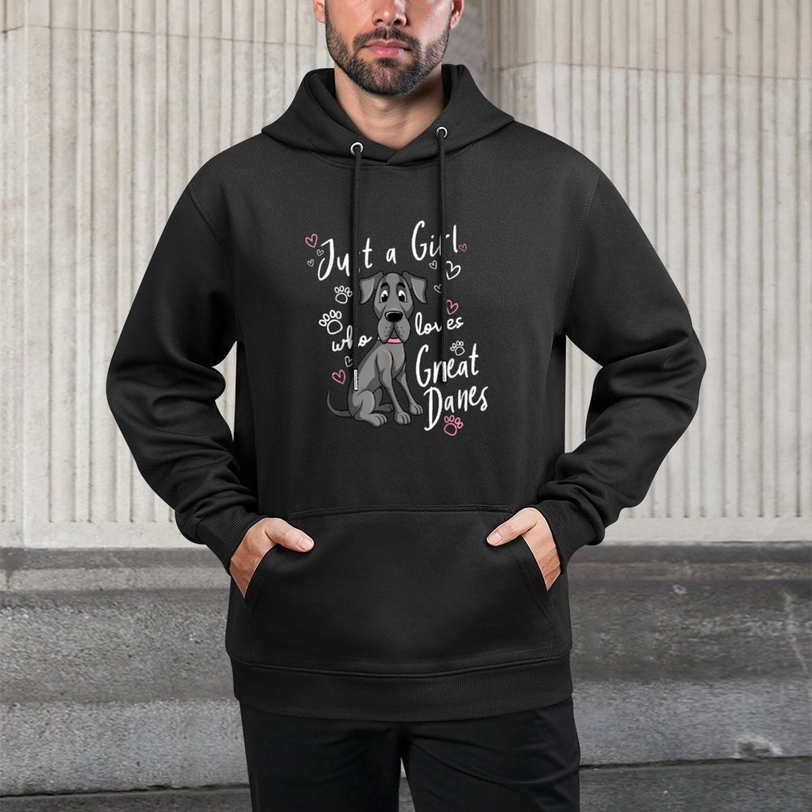 Funny Great Dane Dog Owner Pet Lover Puppy Women Kids Gift Shrink-Resistant Hoodie