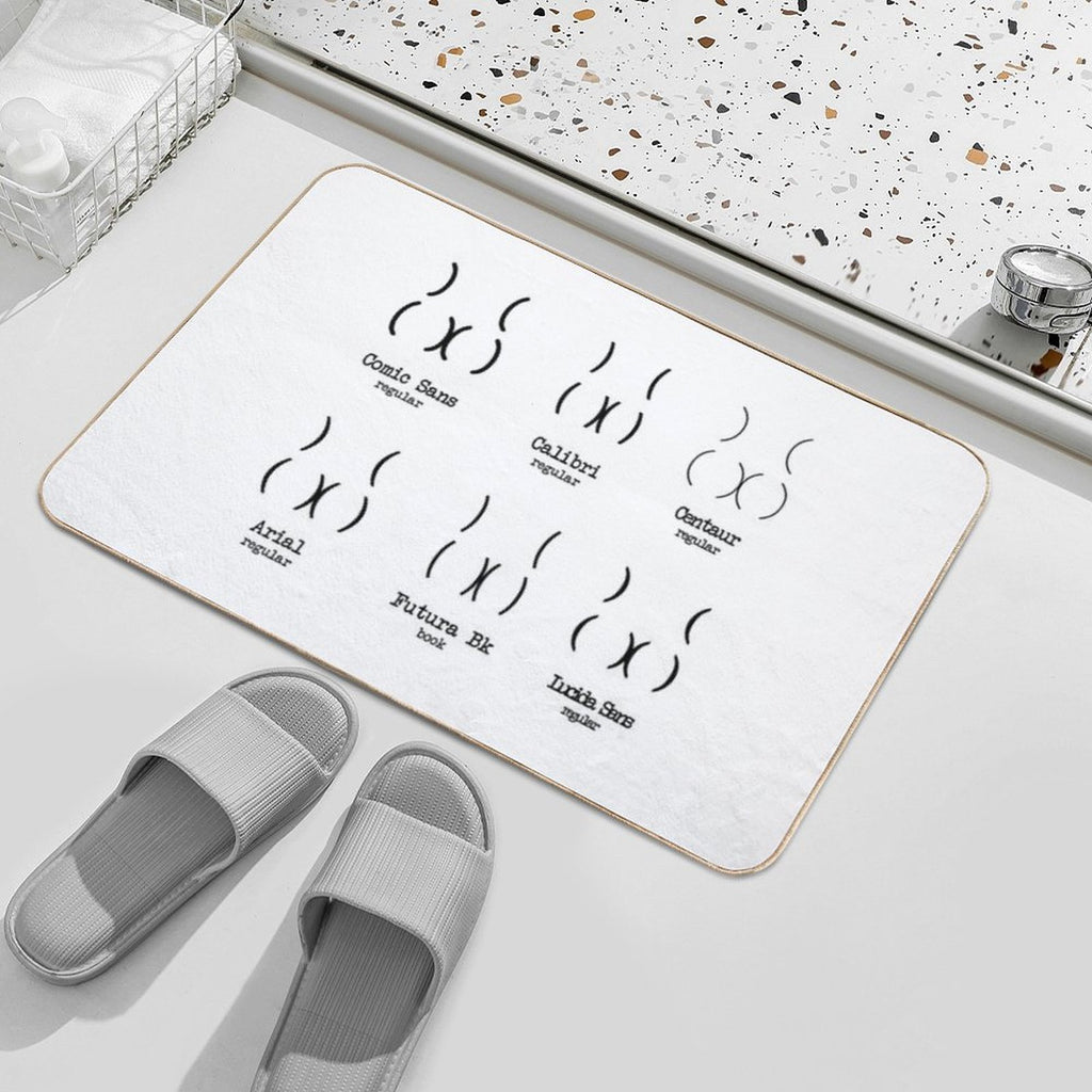 Wich One Is Your Butt Font  Eco-Friendly Bath Mat