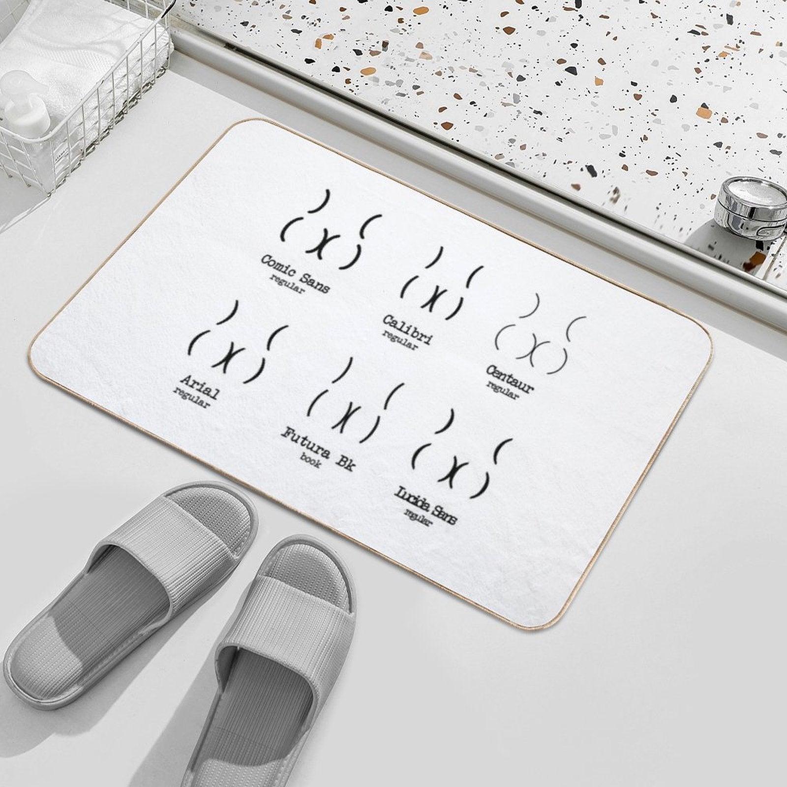 Wich One Is Your Butt Font  Eco-Friendly Bath Mat