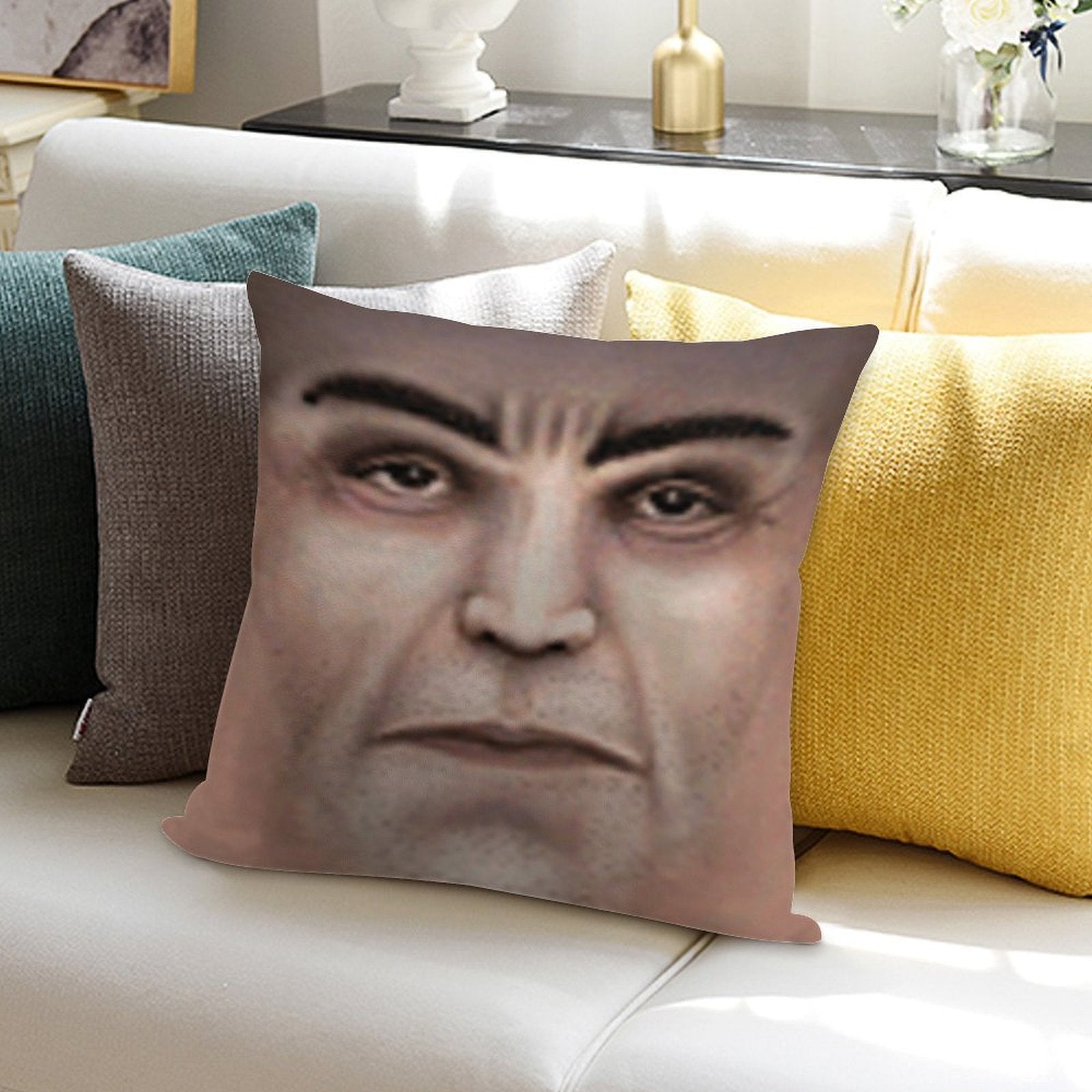 Funny Passport Guy Soft High-Density Material Throw Pillow