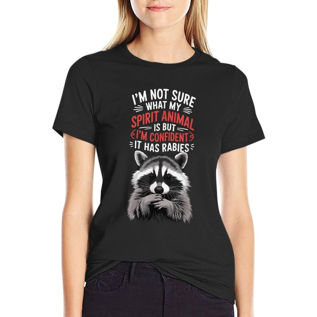 Im Not Sure What My Spirit Animal Is But Im Confident It  Oversized Silhouette T-Shirt