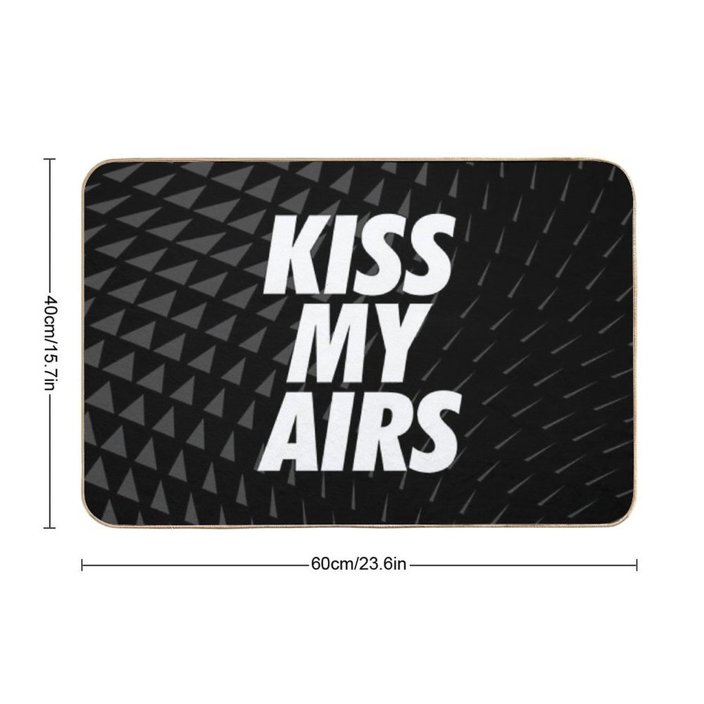 Kiss My Airs Sneaker Head Hype Black & White  Odorless Bath Mat