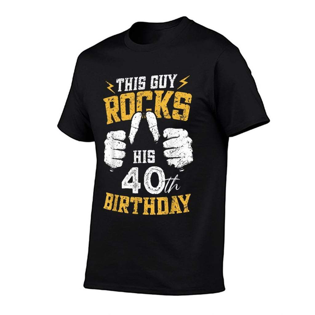 Mens 40 Years Old - This Guy Rocks His 40th Birthday  Heathered Texture T-Shirt