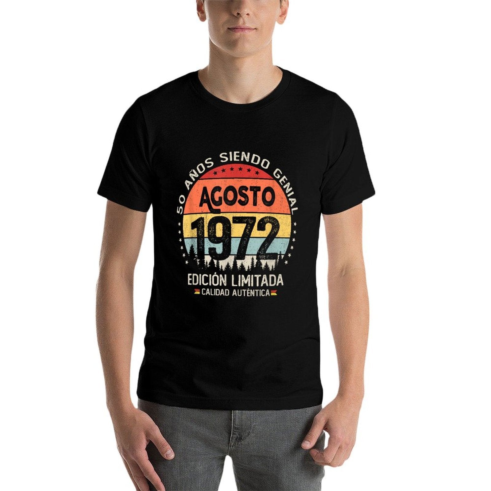 50 Years Old August 1972 Spanish Theme 50th Birthday  Stretchy T-Shirt