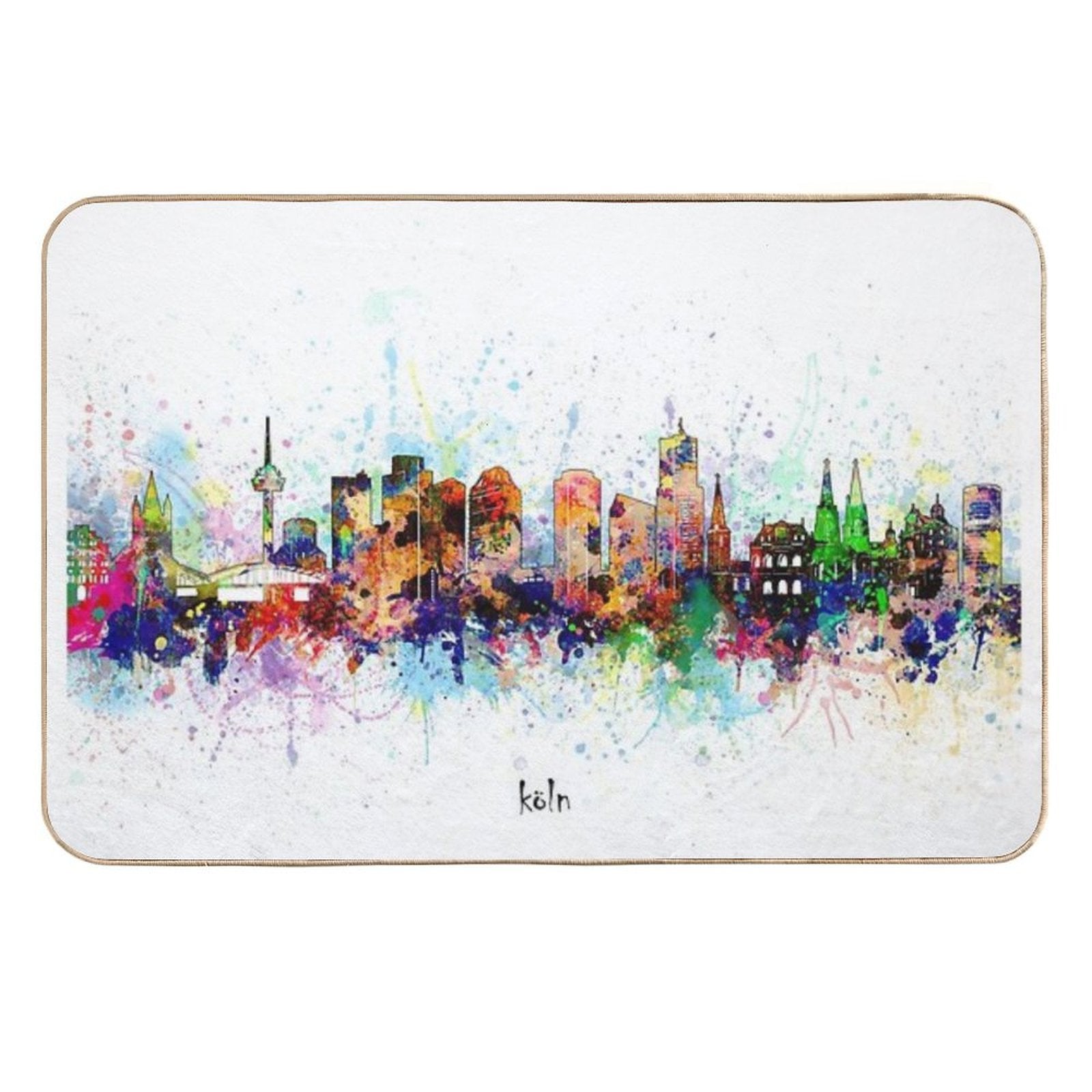 Cologne Skyline  Easy Maintenance Bath Mat