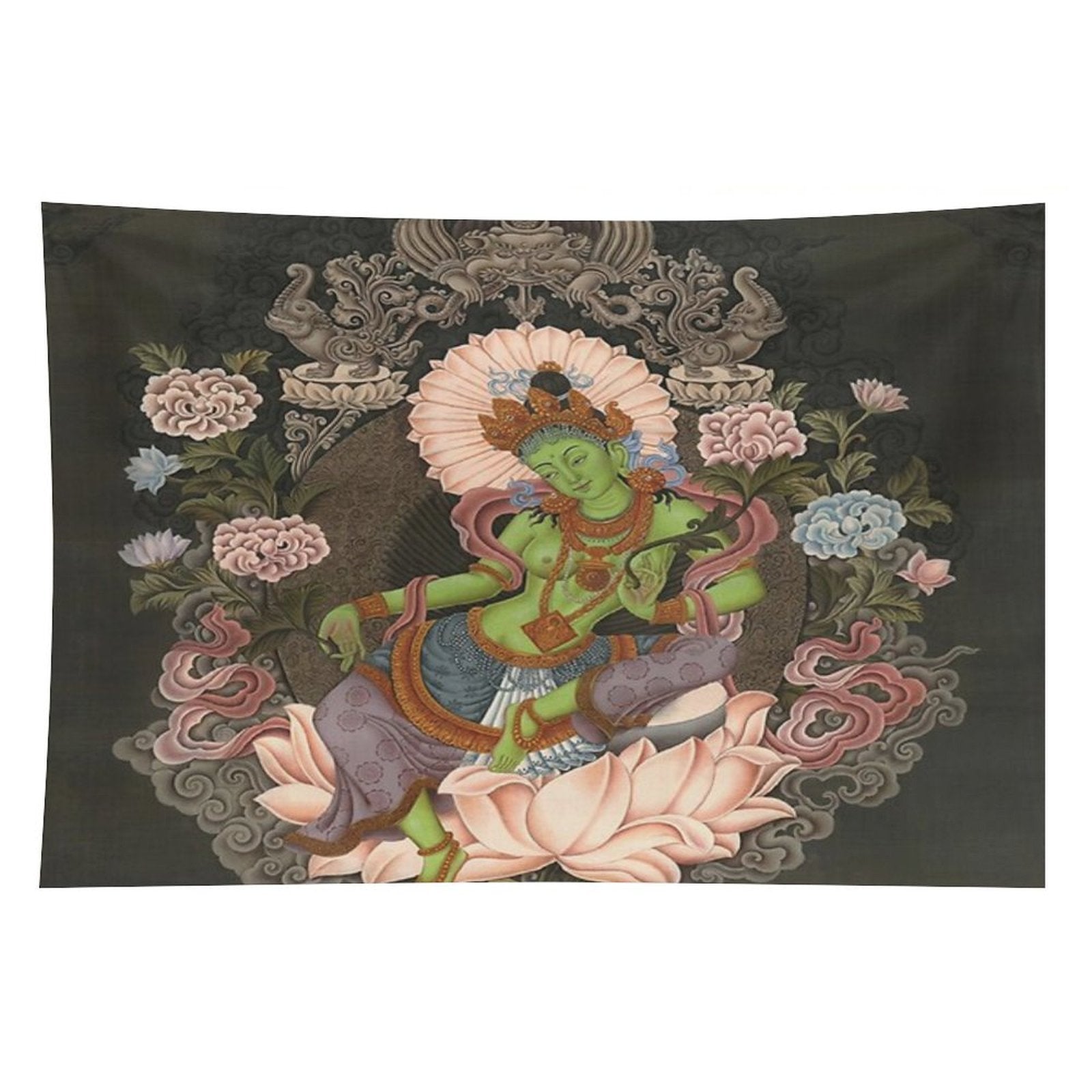 Green Tara Buddhist Thangka Jetsun Dolma Tapestry