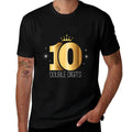 Gold Double Digits 10th Birthday Kids  Lightweight T-Shirt