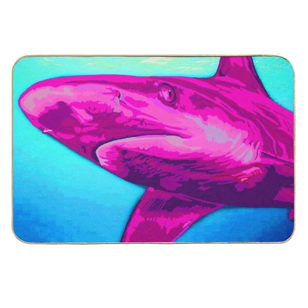 Pink Shark  High-Traffic Bath Mat