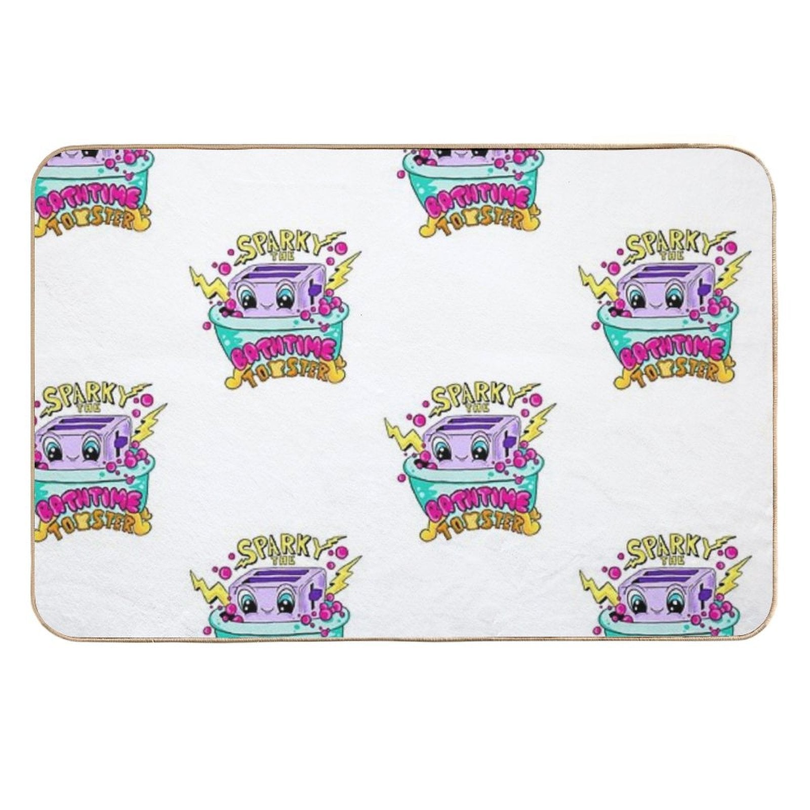 Sparky The Bathtime Toaster  High-Traffic Bath Mat
