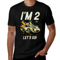 Kids 2nd Birthday Im 2 Lets Go Race Car Bday Toddler Boys Kids  Tagless Design T-Shirt