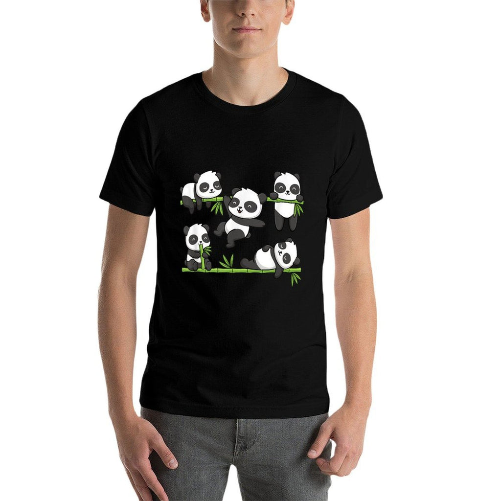 Cute Kawaii Panda Bear Panda Lover Men Women Kids  Stretchy T-Shirt