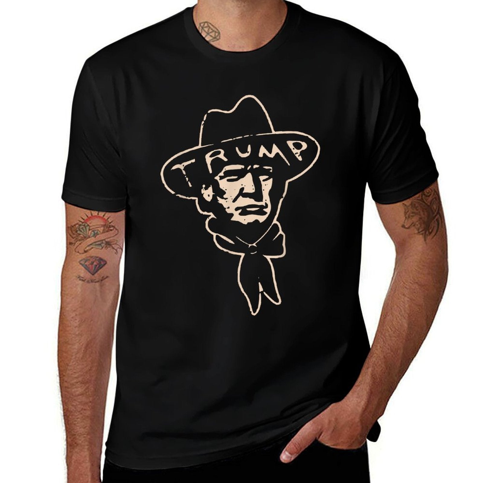 Trump Cowboy, Western Donald Trump  Durable T-Shirt