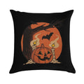Vintage Pumpkin Scene Halloween Soft Durable Construction Throw Pillow