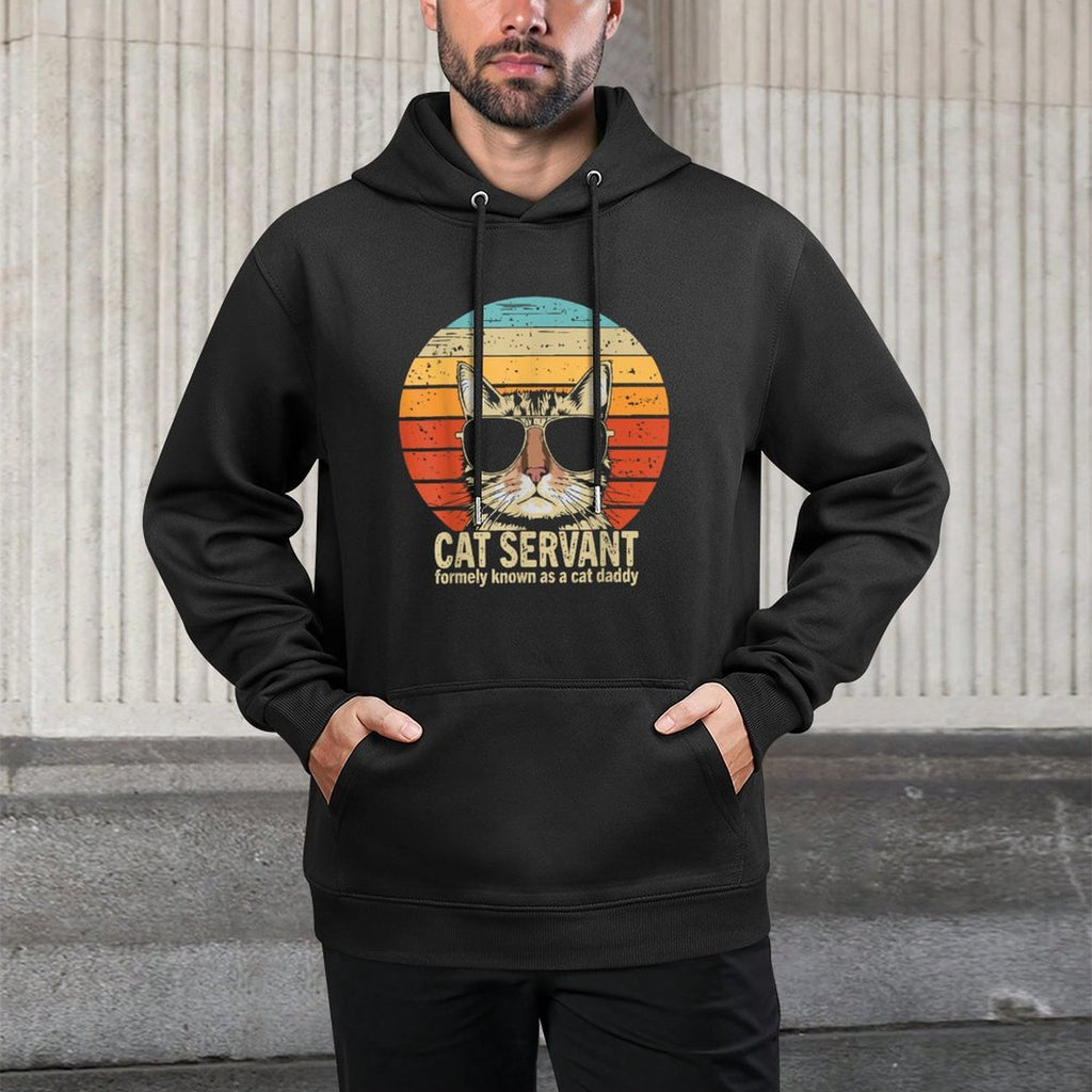 Cat Daddy Funny Fathers Day for Cat Dad Colorfast Hoodie