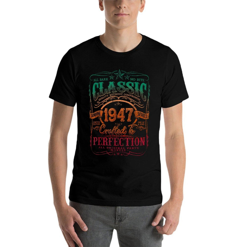 Vintage 1947 Limited Edition 75 Year Old 75th Birthday  Vintage-inspired T-Shirt