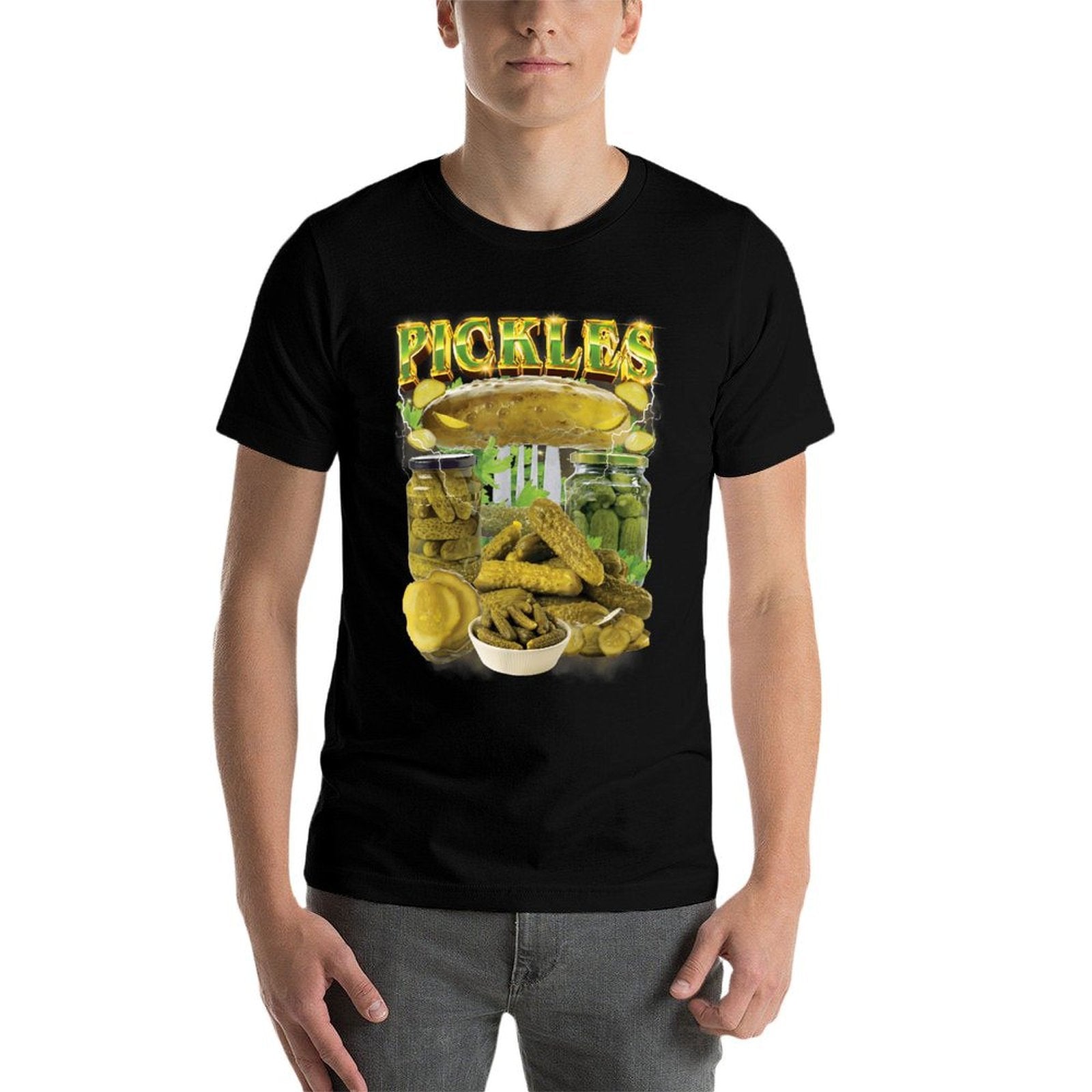Funny Pickles Bootleg Rap 90s Vintage National Pickle Day  Slim-fit Cut T-Shirt