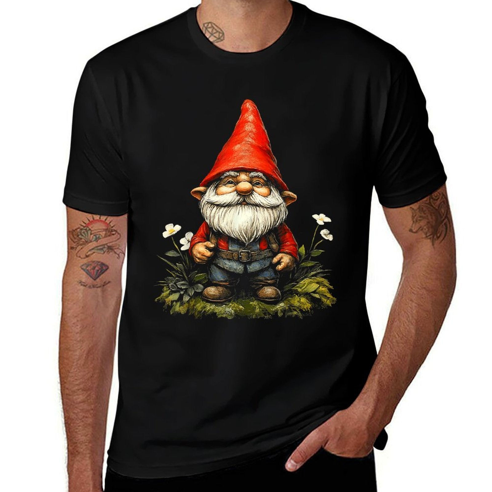 Gnome Mythical Motif Fantasy Art Gnome  Quick-drying T-Shirt